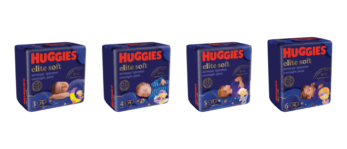 Ночные подгузники-трусики Huggies Elite Soft