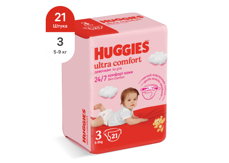 Подгузники Huggies® Ultra Comfort для девочек