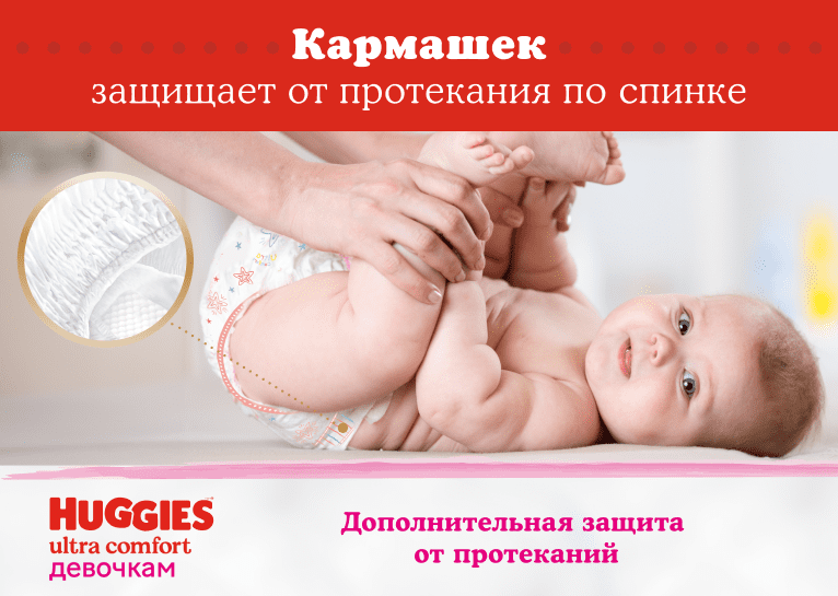 Подгузники Huggies® Ultra Comfort для девочек