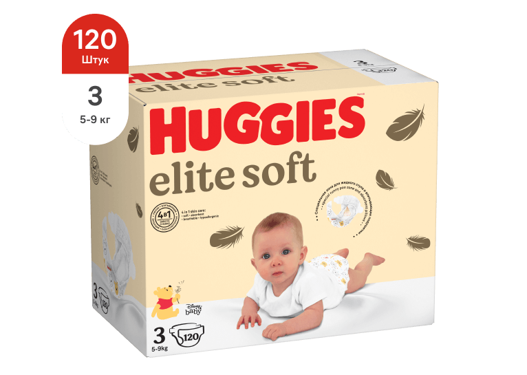Подгузники Huggies® Elite Soft