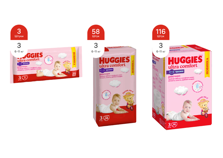 НОВИНКА! Huggies® Трусики для девочек