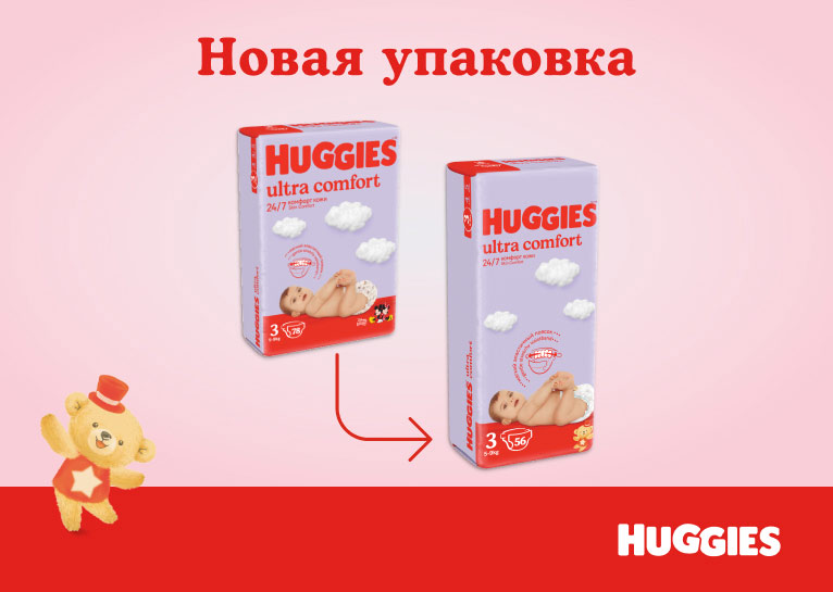 Подгузники Huggies® Ultra Comfort унисекс