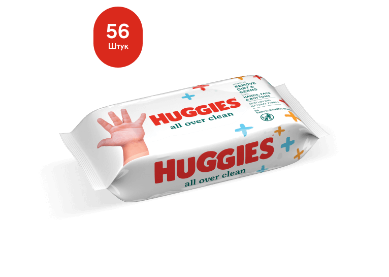 Влажные салфетки Huggies® All Over Clean