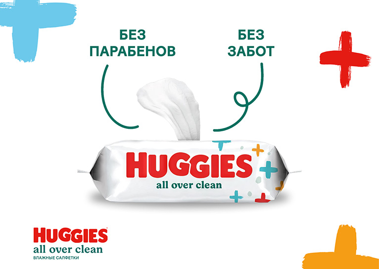 Влажные салфетки Huggies® All Over Clean