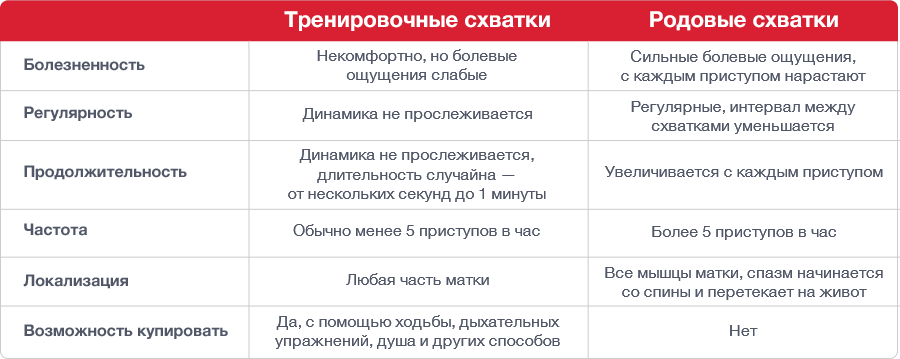 Как болит живот при схватках