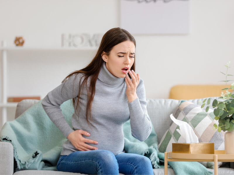 Может ли кашель во время беременности навредить ребенку?